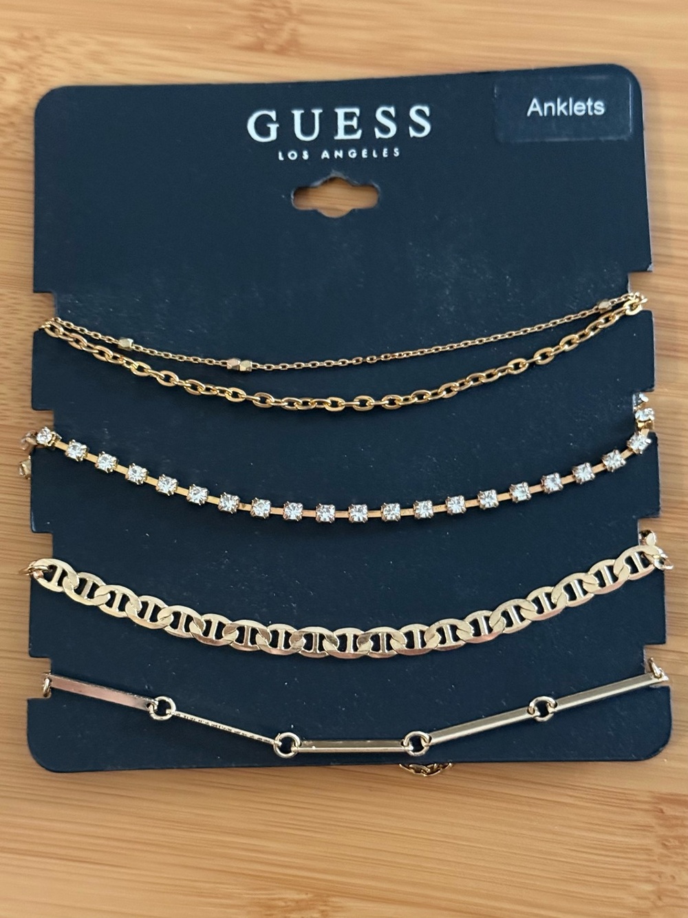 GUESS Gold-Tone Anklet Set